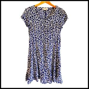 Band of Gypsies Dress Floral Daisy Midi Pockets Tie Back Cottagecore 90s y2k